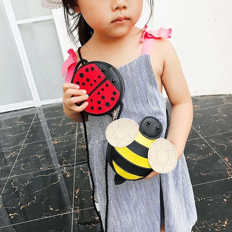 Adorable Kids' Tassel Purse Cute Cartoon Animals - Ladybug
