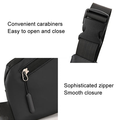Leather Anti Theft Triangle Bag Secure Crossbody Chest Bag - Grey