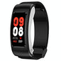 1.08 Inch Steel Band Earphone Detachable Life Waterproof Smart Watch Support Bluetooth Call - Black