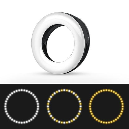 Selfie Ring Light for Mobile Phones - Beauty Enhancer - White