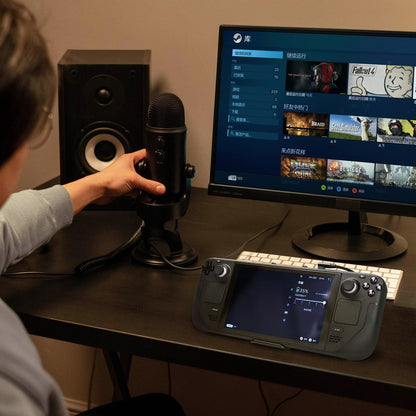 Steam Deck Charging Base for Mobile Power and Desktop Bracket - Black