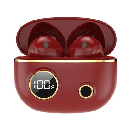 Waterproof 9d Stereo Bluetooth Earphones with Charging Case - Black