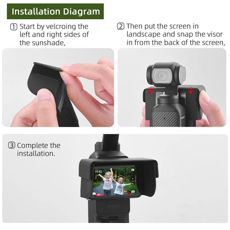 Portable Sunshade Hood for Dji Pocket 3 Screen Protection
