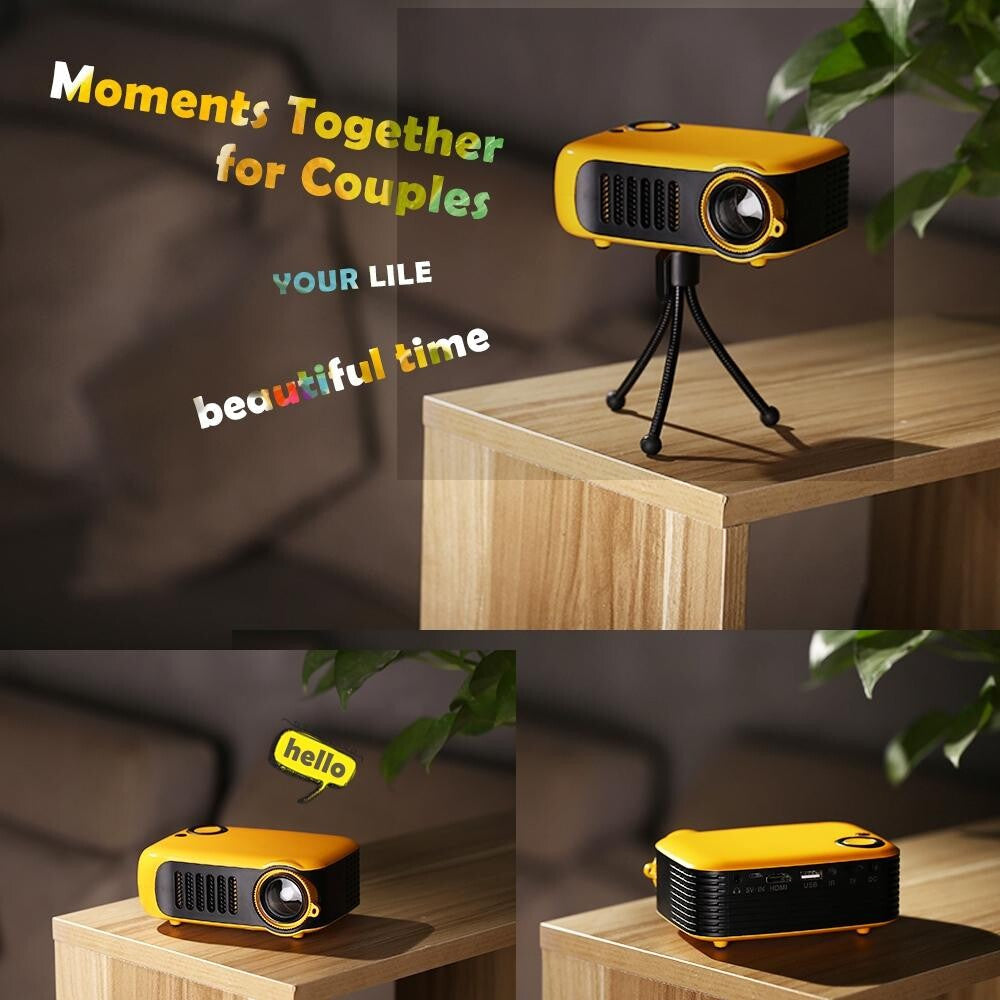 Mini Home Theater Hd Projector - 1000 Lumens 320X240P White