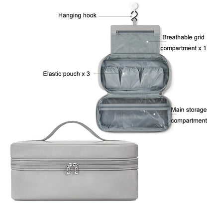 Multifunctional Leather Storage Bag For Dyson Airwrap - Grey