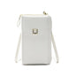 Women Cross Body Phone Purse With Long Strap - White