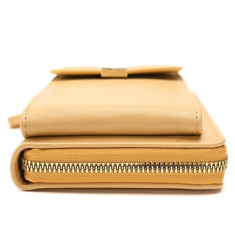 Women Cross Body Phone Purse With Long Strap - White