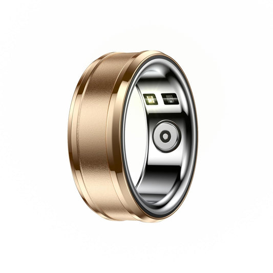 Smart Ring With Heart Rate Blood Oxygen & Sleep Monitoring - Size 18 - Gold