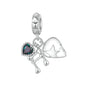 925 Sterling Silver Platinum Note Beaded Pendant