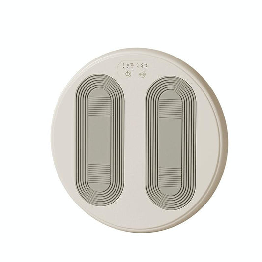 Adjustable 5V Usb Foot Massager Warmer 3 Temp & Vibration Levels - Beige Gray