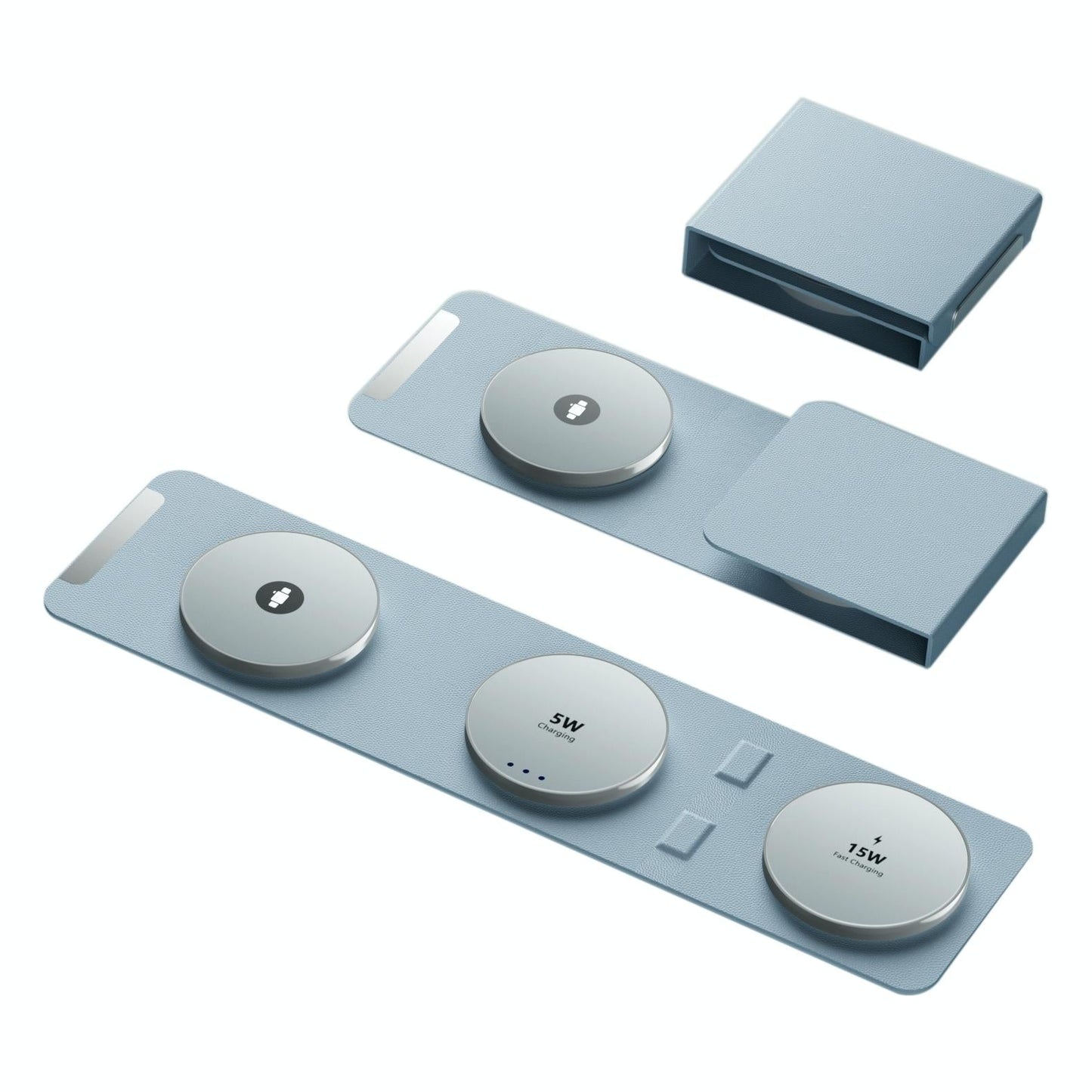 15W 3 In 1 Magnetic Wireless Charger - White