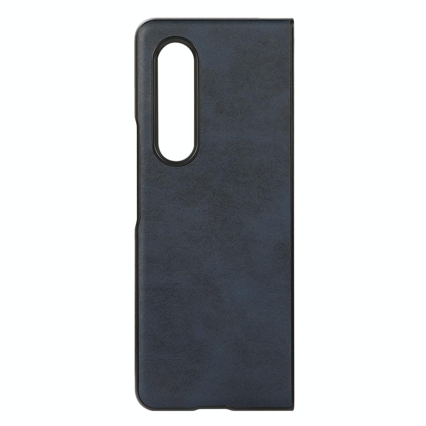 For Samsung Galaxy Z Fold4 5G Dual Tone Calf Texture Shockproof Case - Black