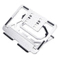 Foldable Aluminum Laptop Stand for Desktop Cooling - Elegant Silver