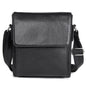 Rustic Leather Men Shoulder Bag - Black