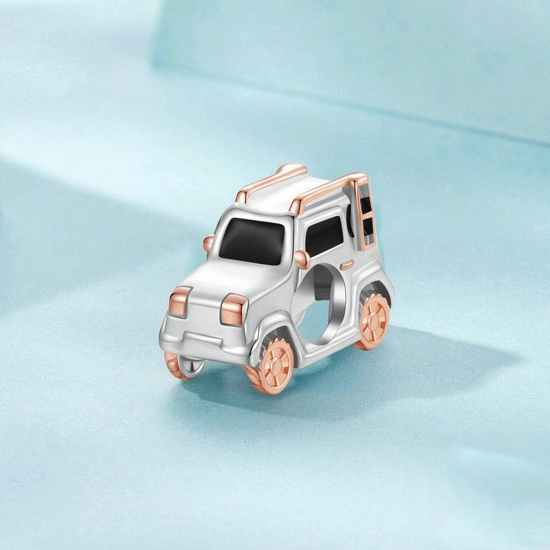925 Sterling Silver Rose Gold Off Road Diy Beads