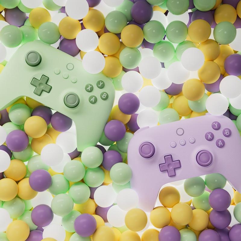 Wireless 2.4g Controller for Pc Windows Steam Deck Raspberry Pi Android - Youth Edition - Purple