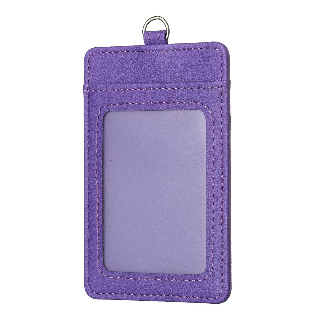 Vertical Id Card Bag & Lanyard - Brown