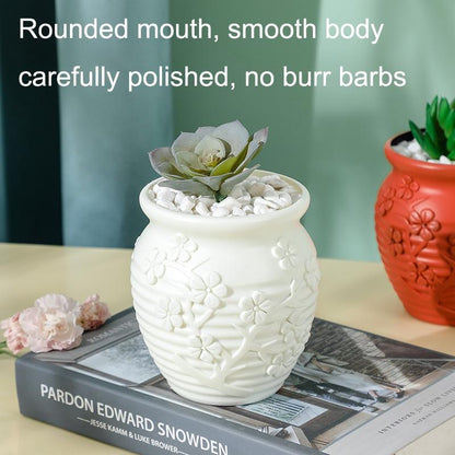 Hydroponic Vase For Home Flower Arrangements - Wet And Dry - Milk White