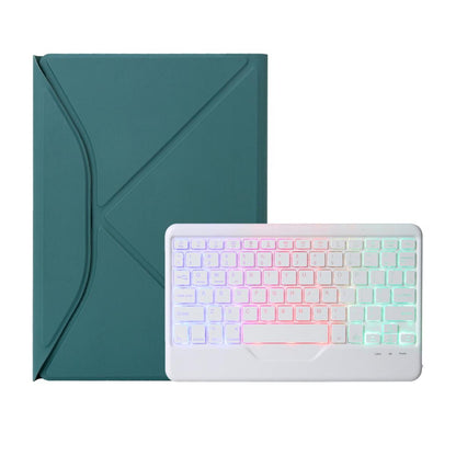 Bluetooth Keyboard Leather Tablet Case With Pen Slot And Backlight - Black