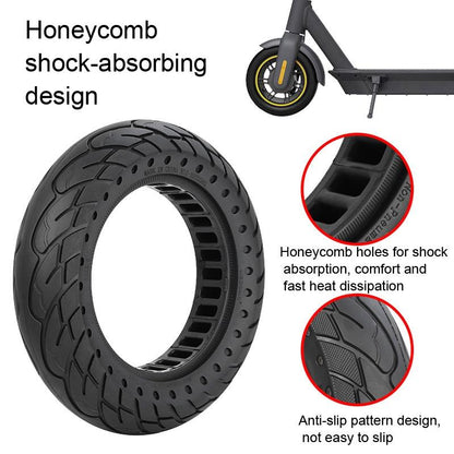 10x2.5 Inflatable Honeycomb Solid Run-flat Tire for Electric Scooter - Blue - 44Mm Slot Blue