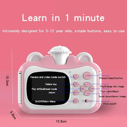Smart Digital Kids Camera - Photo & Video - no Memory Card - Pink + White