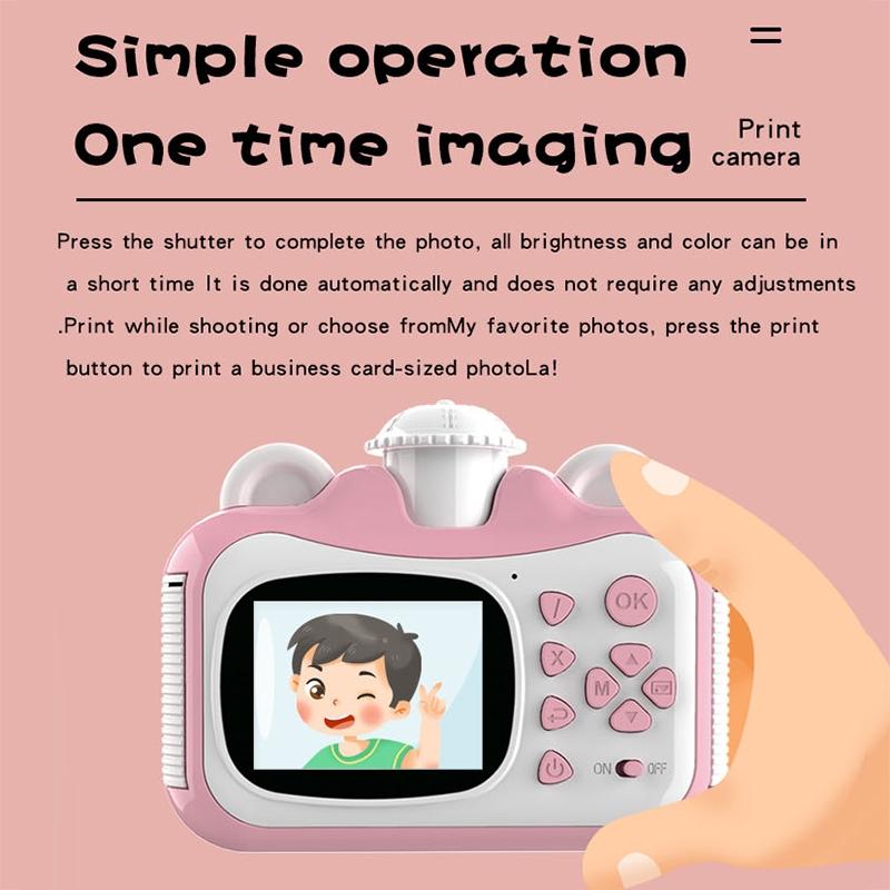 Smart Digital Kids Camera - Photo & Video - no Memory Card - Pink + White