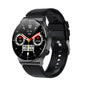 1.32 Inch Heart Rate Sleep Monitoring Smart Watch - Black Silicone