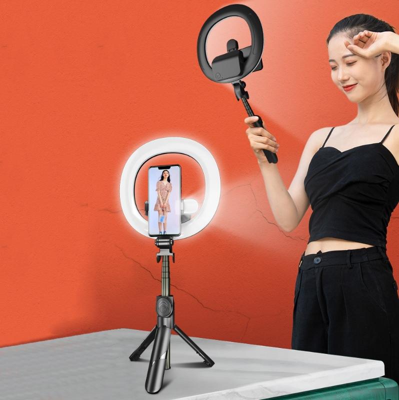 Wireless Led Double Fill Light Selfie Stick with Tripod for Live Streaming