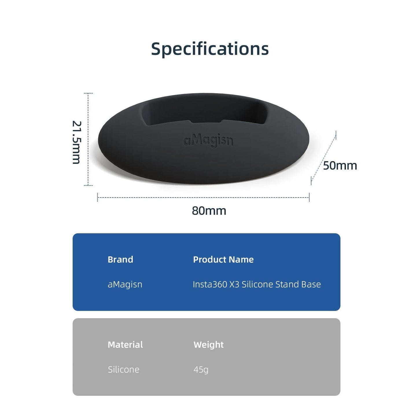 Silicone Desktop Base for Insta360 X3 Amagisn
