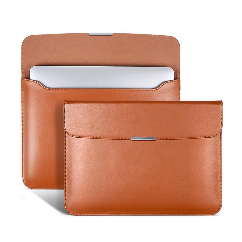 Leather Laptop Sleeve - Ultra-thin and Stylish - Black