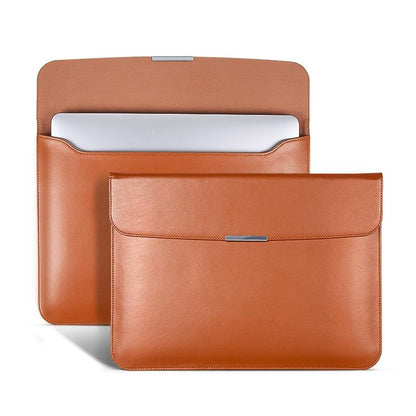 Leather Laptop Sleeve - Ultra-thin and Stylish - Black