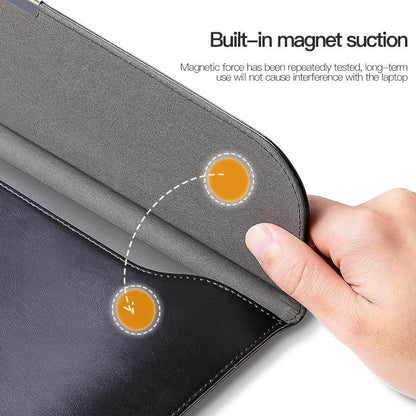 Leather Laptop Sleeve - Ultra-thin and Stylish - Black