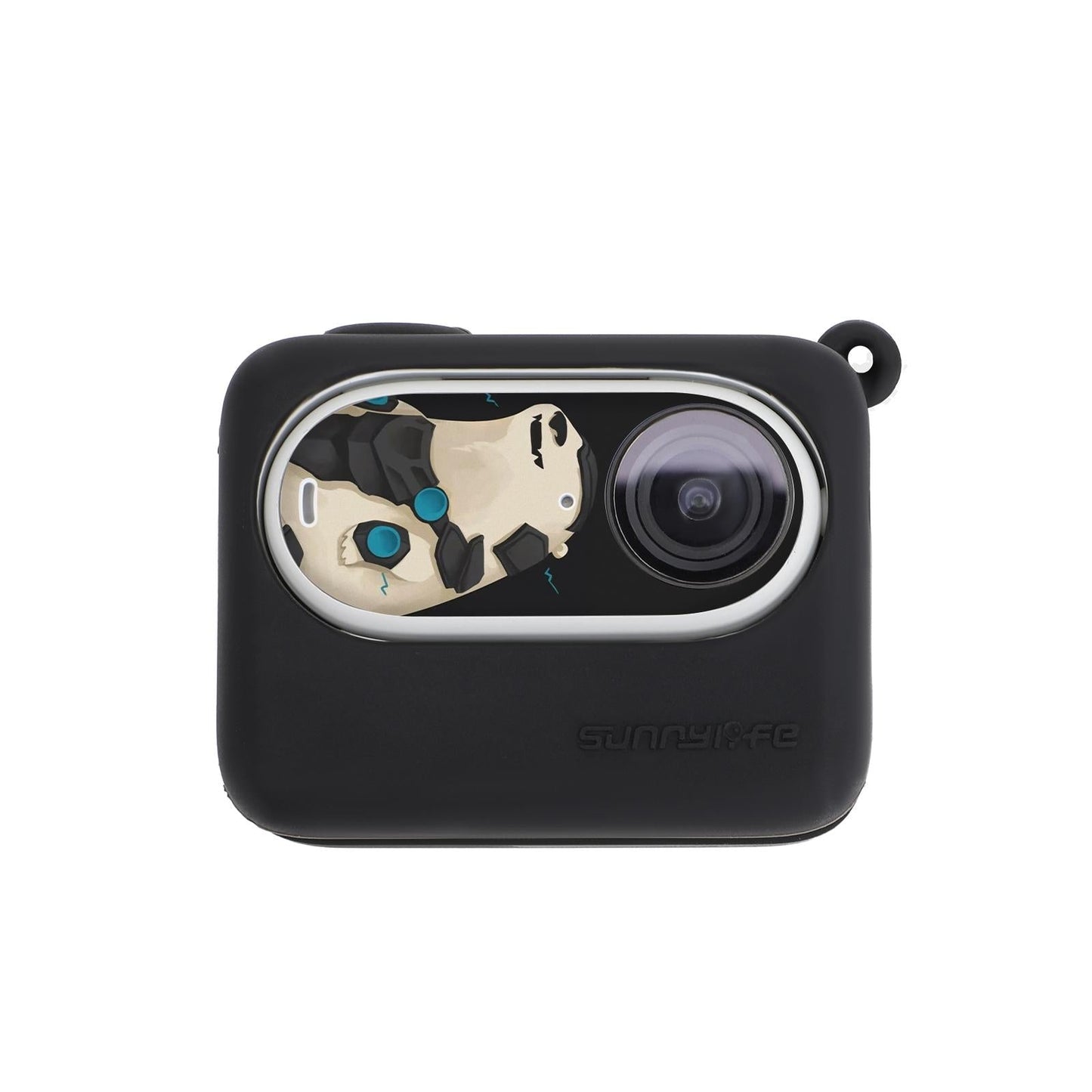 Silicone Case for Insta360 Go 3 with Neck Strap and Skin Wrap - White