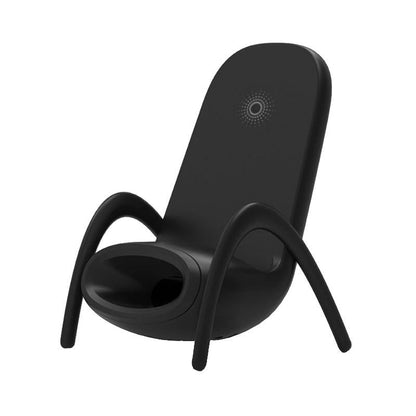 Wireless Charger With Amplifier Chair Shape - White