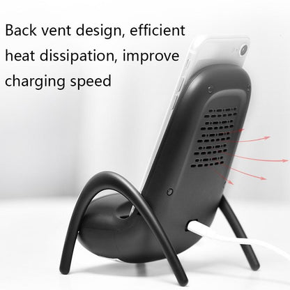 Wireless Charger With Amplifier Chair Shape - White