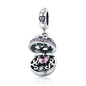 925 Sterling Silver Surprise Love Pendant For Diy Bracelets & Necklaces - Pink