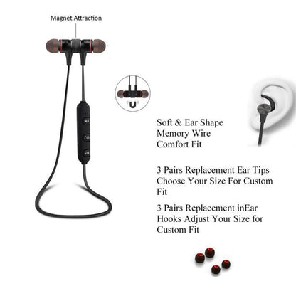 Wireless Bluetooth Sport Earbuds with Mic - Moreblue S07 - Black