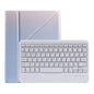 Bluetooth Keyboard Leather Case For Ipad 9.7 With Triangle Holder & Pen Slot - Black Diamond Pattern