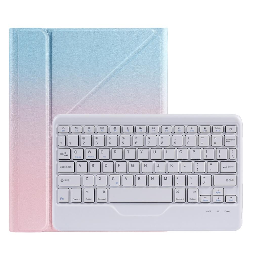 Bluetooth Keyboard Leather Case For Ipad 9.7 With Triangle Holder & Pen Slot - Black Diamond Pattern
