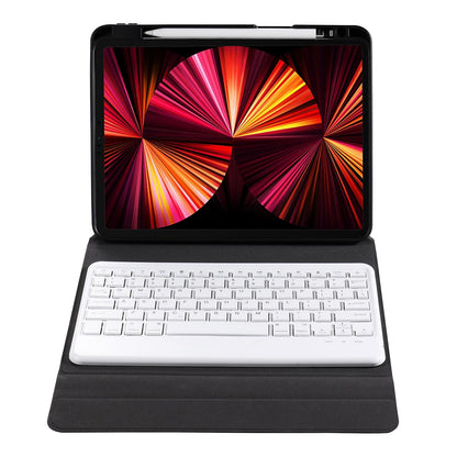 Bluetooth Keyboard Leather Case For Ipad 9.7 With Triangle Holder & Pen Slot - Black Diamond Pattern