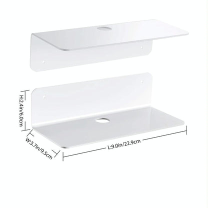 Set of 2 Wall Mounts for Speakers and Surveillance Cameras - Transparent