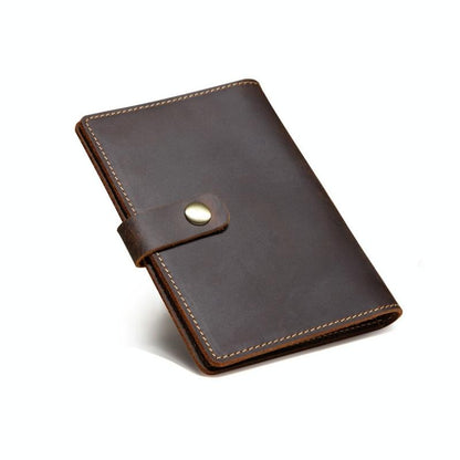 Vintage Dark Coffee Leather Passport Holder
