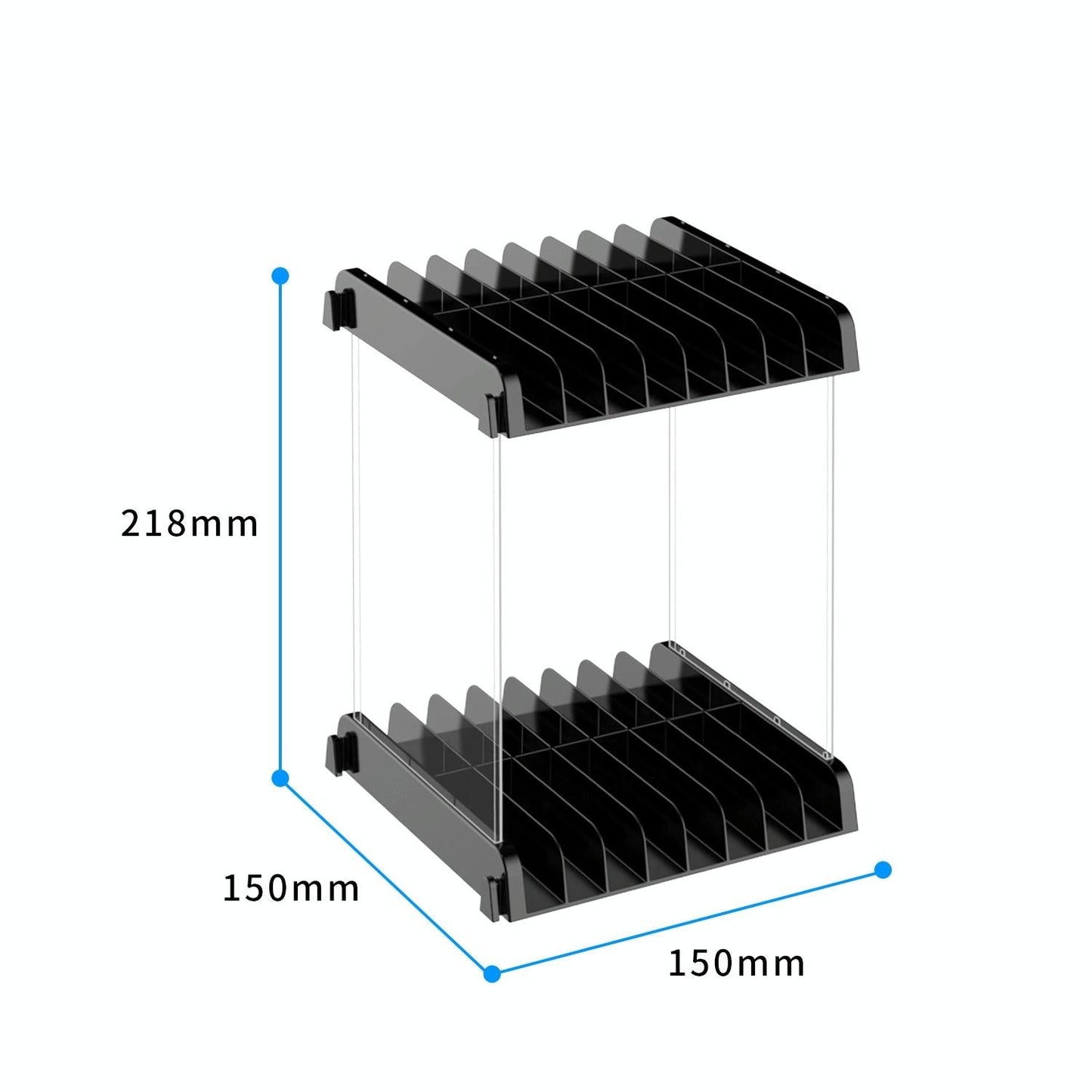 Wall-mounted Game Card Cd Storage Bracket - Black
