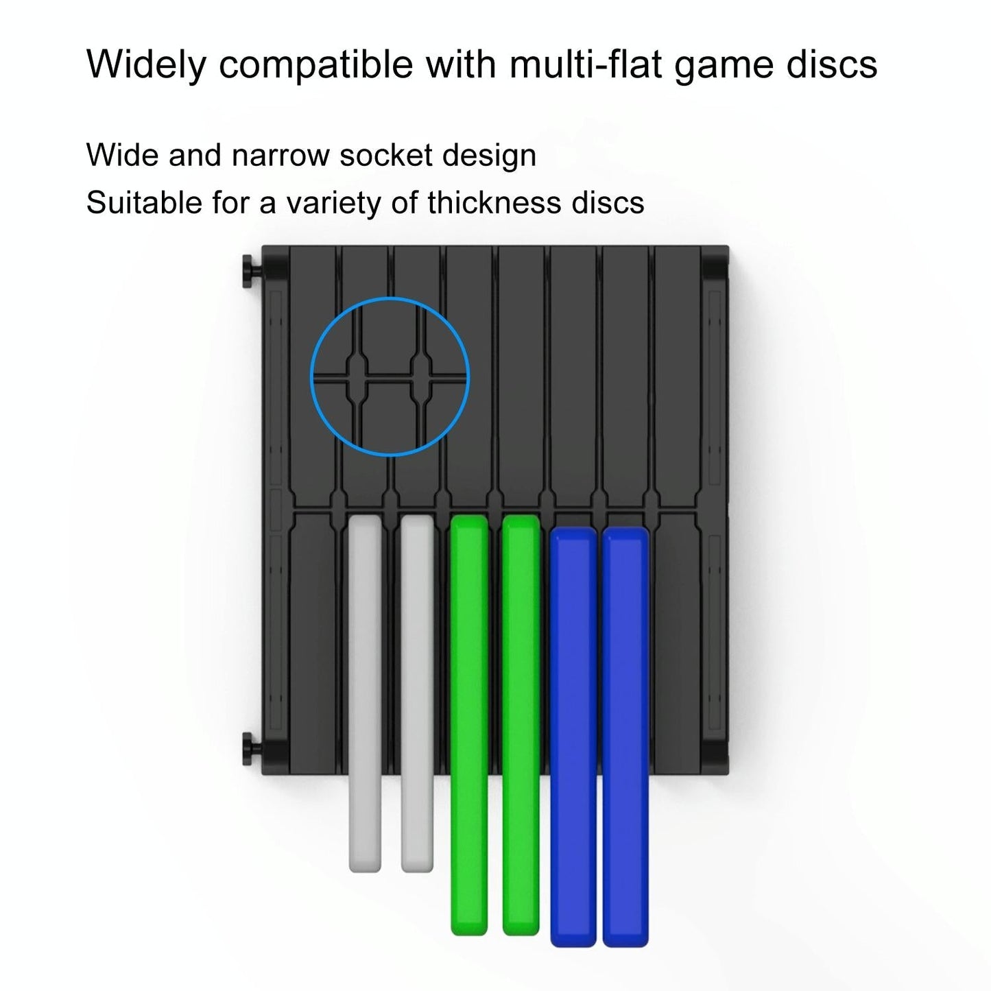 Wall-mounted Game Card Cd Storage Bracket - Black