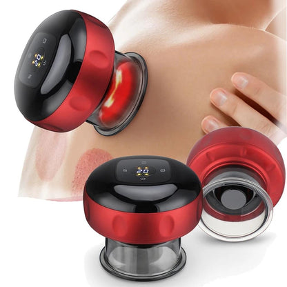 12-Speed Cupping Massager Set With 3 Cups - White