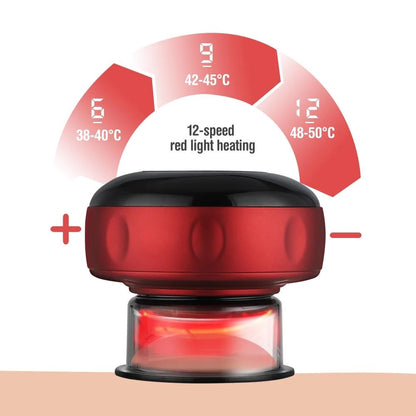 12-Speed Cupping Massager Set With 3 Cups - White