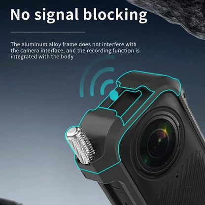 Metal Rabbit Cage & Lens Cover Set For Insta360 X4 - Black