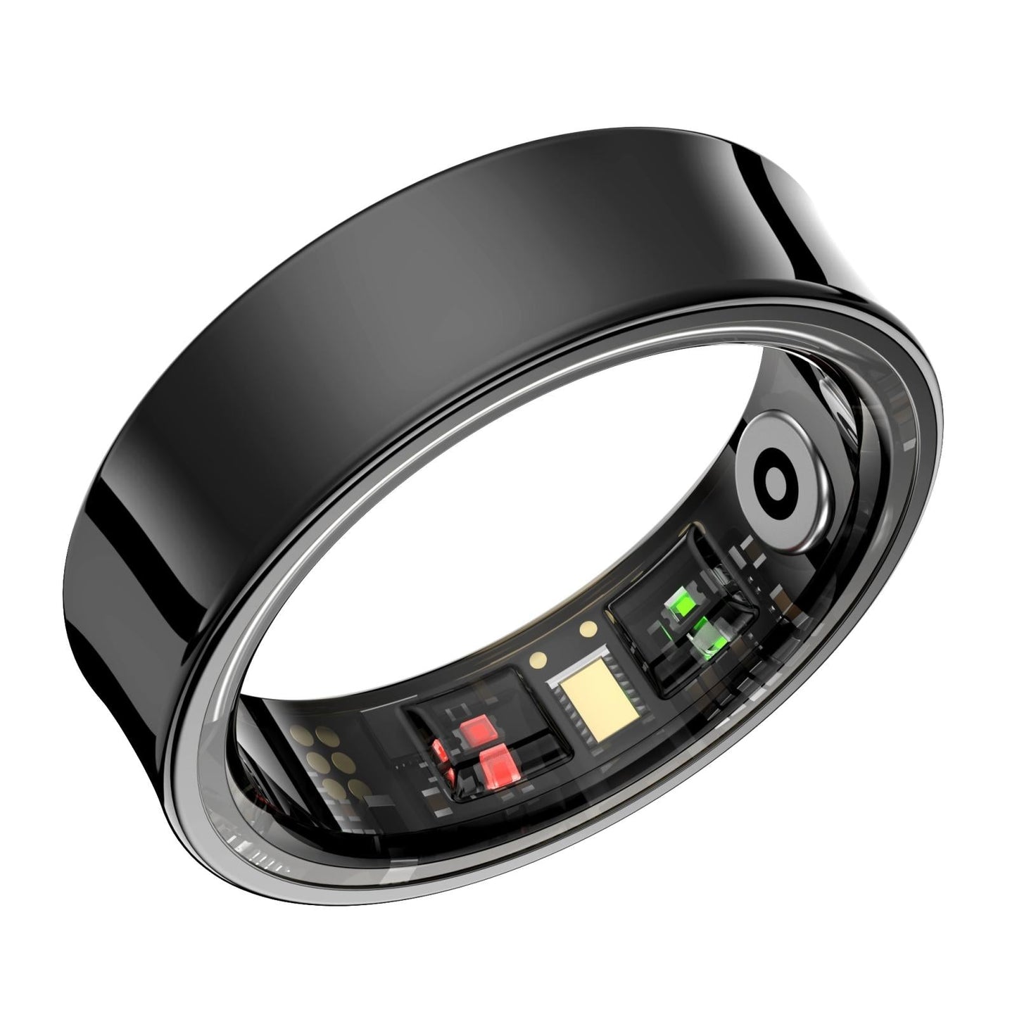 Smart Ring With Heart Rate Blood Oxygen Sleep Monitoring & Sports Modes - Size 11 - Black