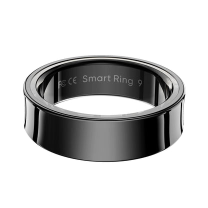 Smart Ring With Heart Rate Blood Oxygen Sleep Monitoring & Sports Modes - Size 11 - Black
