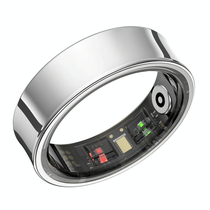 Smart Ring With Heart Rate Blood Oxygen Sleep Monitoring & Sports Modes - Size 11 - Black